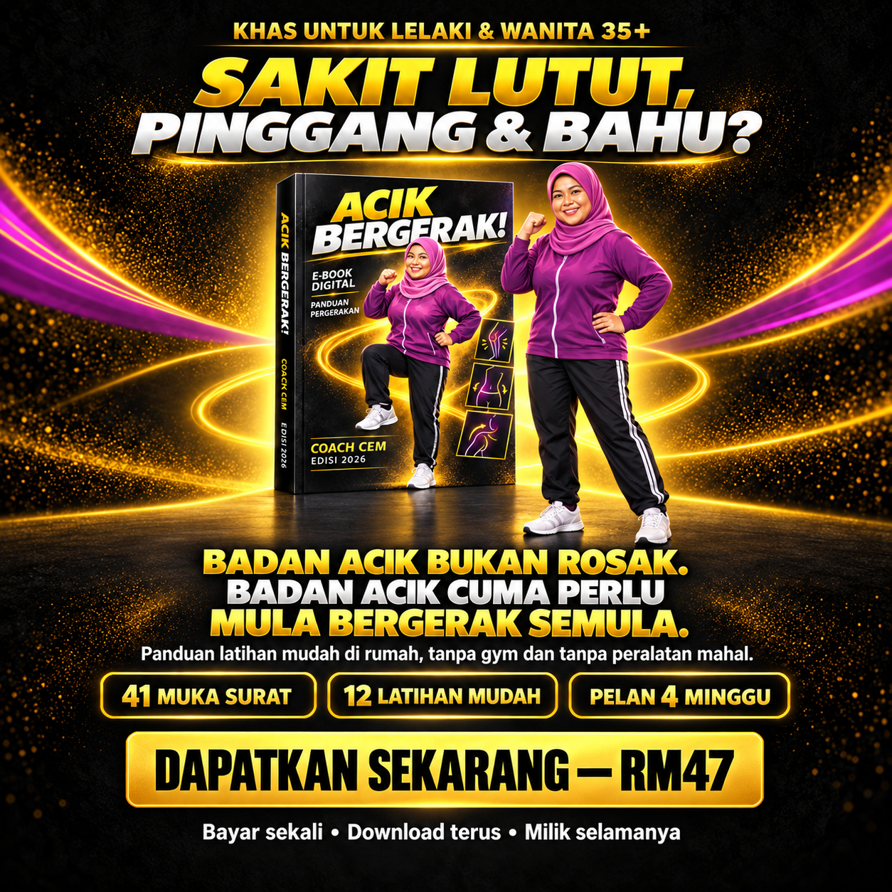 Acik GERAK! — Panduan Latihan di Rumah