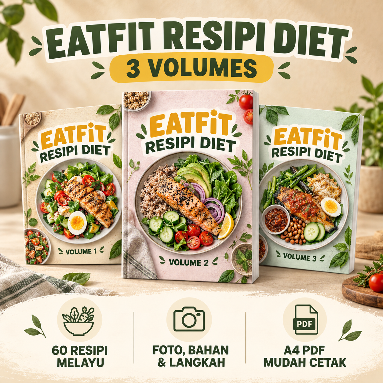 EatFit Resipi Diet — 3 Volume